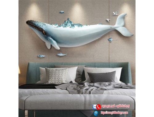 Cá voi 3D đại dương bộ 1 con