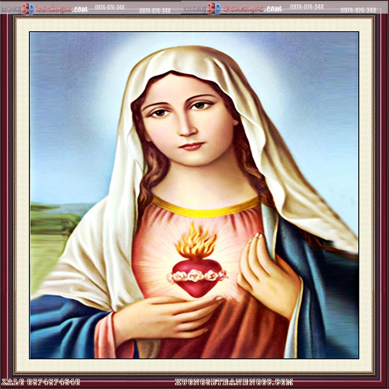 Tranh gạch 3d công giáo - Đức mẹ maria 1