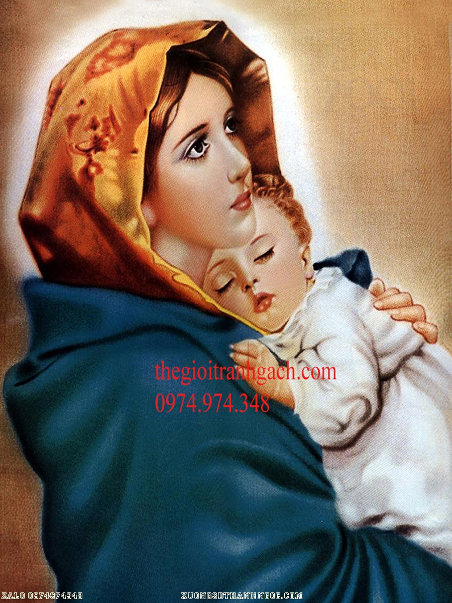 Tranh đức mẹ maria bồng con