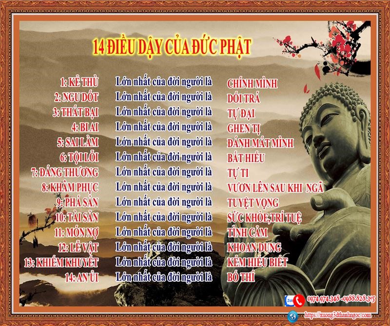Tranh 14 Điều Dậy Của Đức Phật, 14 Điều Răn Vector , 14 Điều Răn Psd